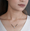 Rose Gold Plated Solitaire Mangalsutra with Black Beads