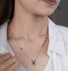 Rectangle Solitaire Rose Gold Mangalsutra with CZ Accents