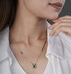 Rectangle Solitaire Rose Gold Mangalsutra with CZ Accents