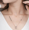 Rectangle Solitaire Rose Gold Mangalsutra with CZ Accents