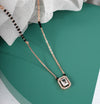 Rectangle Solitaire Rose Gold Mangalsutra with CZ Accents