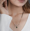 Infinity Charm Mangalsutra with Emerald Drop
