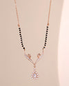 Floral Bloom Mangalsutra with Teardrop Pendant