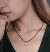 Contemporary Rose Quartz Mangalsutra with Rose Gold Pendant
