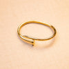Chic Gold Nail Cuff + Four Heart Magnetic Pendant Leaf Clover Necklace + Crystal Heart Pendant Necklace Combo
