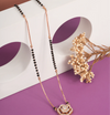 Floral Sparkle Rose Gold Mangalsutra