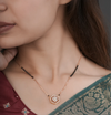 Floral Sparkle Rose Gold Mangalsutra