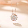 Four Heart Magnetic Pendant Leaf Clover Necklace