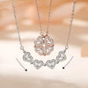 Four Heart Magnetic Pendant Leaf Clover Necklace