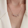 Four Heart Magnetic Pendant Leaf Clover Necklace