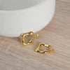 Abstract Square Half Hoops Earrings
