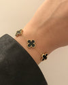 Black Leaf Clover Bracelet