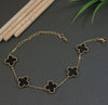 Black Leaf Clover Bracelet