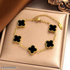 Black Leaf Clover Bracelet