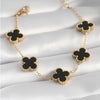 Black Leaf Clover Bracelet