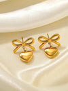 Bow Heart Earrings