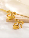 Bow Heart Earrings