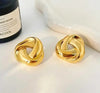 Charm Spiral Flower Stud Earrings