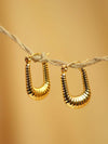 Rectangular Coil Hoop Earrings