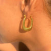 Rectangular Coil Hoop Earrings