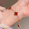 Red Leaf Clover Bracelet