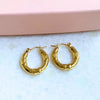 Three Big Knot Gold Hoops