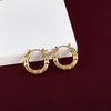 Three Big Knot Gold Hoops