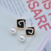 Korean Western Style Princess White Pearl Earring Drop