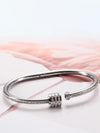 Elegant Stainless Steel Zircon Bangle for Women