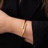 Chic Gold Nail Cuff + Four Heart Magnetic Pendant Leaf Clover Necklace + Crystal Heart Pendant Necklace Combo