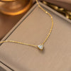 Crystal Heart Pendant Necklace