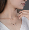 Rose Gold Plated Solitaire Mangalsutra with Black Beads