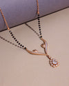 Floral Bloom Mangalsutra with Teardrop Pendant