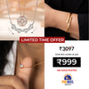 Chic Gold Nail Cuff + Four Heart Magnetic Pendant Leaf Clover Necklace + Crystal Heart Pendant Necklace Combo