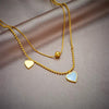 Shell Heart Shaped Pendant Necklace