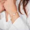 White Leaf Clover Bracelet