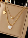Shell Heart Shaped Pendant Necklace