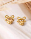 Bow Heart Earrings