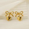 Bow Heart Earrings