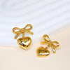 Bow Heart Earrings