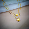 Crystal Heart Double Layered Necklace