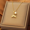 Fish Tail Pearl Necklace