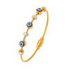 Evil Eye Cuff Bangle Bracelet Kada Gold NLK144G Gold Plated, Waterproof and Anti-Tarnish