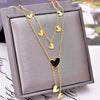 Heart Pendant Double Layer Necklace