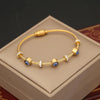 Evil Eye Cuff Bangle Bracelet Kada Gold NLK144G Gold Plated, Waterproof and Anti-Tarnish