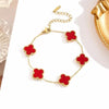 Red Leaf Clover Bracelet