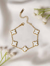 White Leaf Clover Bracelet