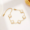 White Leaf Clover Bracelet
