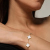 White Leaf Clover Bracelet