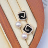 Korean Western Style Princess White Pearl Earring Drop